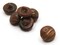 6 11mm Vintage Brown and Gold Glass Shank Buttons Sewing Notions